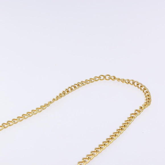 Salvatore Ferragamo Gancini Chain Shoulder Bag Leather Black Gold Auth 134769