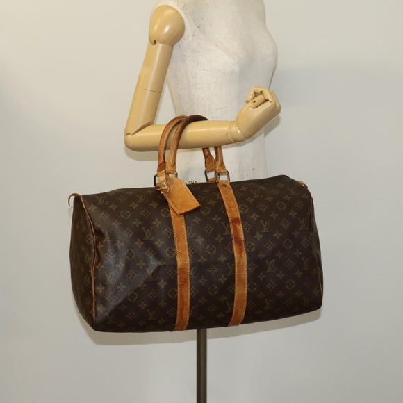 LOUIS VUITTON Monogram Keepall 45 Boston Bag M41428 LV Auth 134772