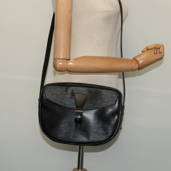 LOUIS VUITTON Epi Jeune Fille MM Shoulder Bag Black M52152 LV Auth 134781