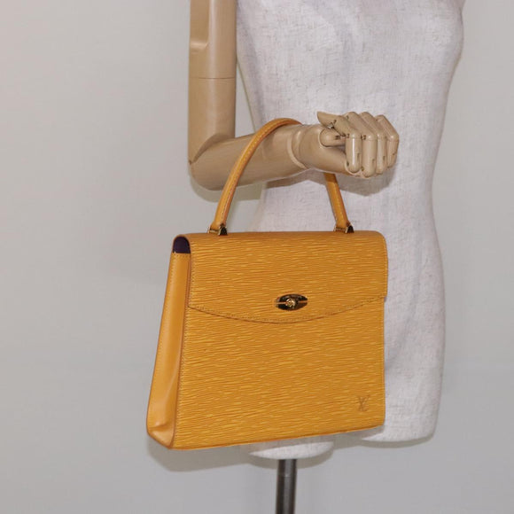 LOUIS VUITTON Epi Malesherbes Hand Bag Tassili Yellow Jonne M52379 Auth 134782