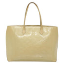 LOUIS VUITTON Monogram Vernis Wilshire MM Hand Bag Broncorail M91441 Auth 134792-2