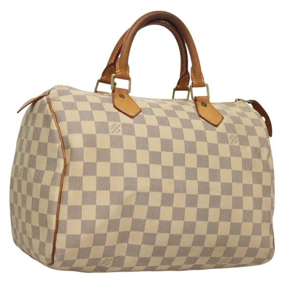 LOUIS VUITTON Damier Azur Speedy 30 Hand Bag N41533 LV Auth 134794