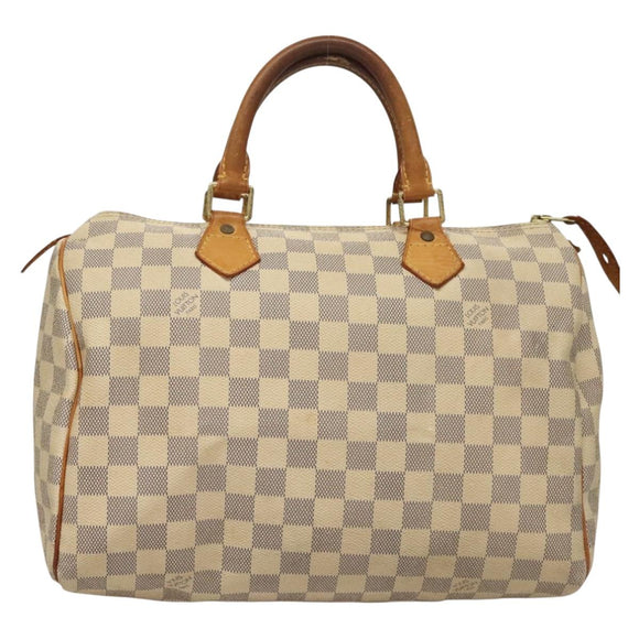 LOUIS VUITTON Damier Azur Speedy 30 Hand Bag N41533 LV Auth 134794