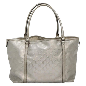 GUCCI GG implementation Tote Bag Silver 197953 Auth 134808 - 0