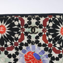 CHANEL Matelasse Clutch Bag Nylon Multicolor Silver CC Auth 134823-9