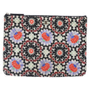 CHANEL Matelasse Clutch Bag Nylon Multicolor Silver CC Auth 134823-13