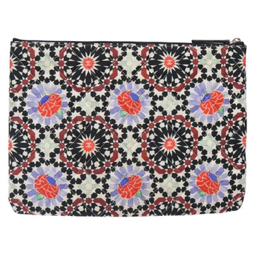 CHANEL Matelasse Clutch Bag Nylon Multicolor Silver CC Auth 134823 - 0