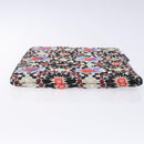 CHANEL Matelasse Clutch Bag Nylon Multicolor Silver CC Auth 134823-3