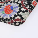 CHANEL Matelasse Clutch Bag Nylon Multicolor Silver CC Auth 134823-7