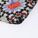 CHANEL Matelasse Clutch Bag Nylon Multicolor Silver CC Auth 134823-14