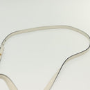 Salvatore Ferragamo Gancini Hand Bag Leather 2way White Gold Auth 134826-14