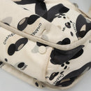 CHANEL Tote Bag Canvas White Silver CC Auth 134829-10