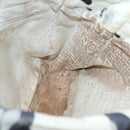 CHANEL Tote Bag Canvas White Silver CC Auth 134829-16