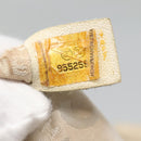 CHANEL Tote Bag Canvas White Silver CC Auth 134829-19