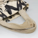 CHANEL Tote Bag Canvas White Silver CC Auth 134829-7