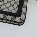 GUCCI GG Supreme Sherry Line Shoulder Bag PVC Navy Gold 41 02 013 Auth 134831-14