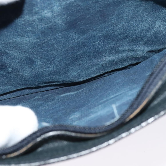 GUCCI GG Supreme Sherry Line Shoulder Bag PVC Navy Gold 41 02 013 Auth 134831