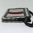 GUCCI GG Supreme Sherry Line Shoulder Bag PVC Navy Gold 41 02 013 Auth 134831-4