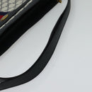 GUCCI GG Supreme Sherry Line Shoulder Bag PVC Navy Gold 41 02 013 Auth 134831-7