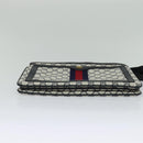 GUCCI GG Supreme Sherry Line Shoulder Bag PVC Navy Gold 41 02 013 Auth 134831-5