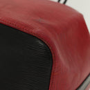 LOUIS VUITTON Epi Petit Noe Bag BiColor Black Red M44017 LV Auth 134840-14