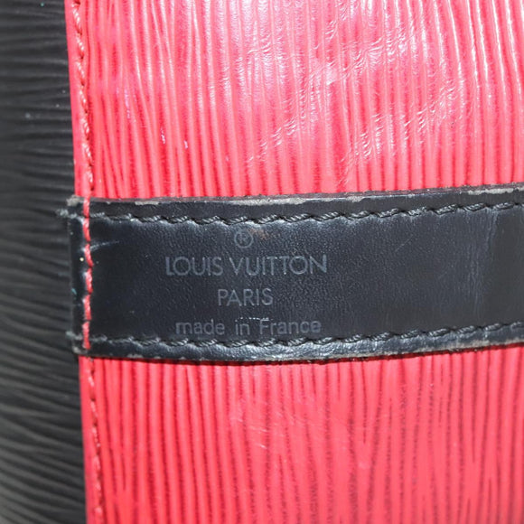 LOUIS VUITTON Epi Petit Noe Bag BiColor Black Red M44017 LV Auth 134840