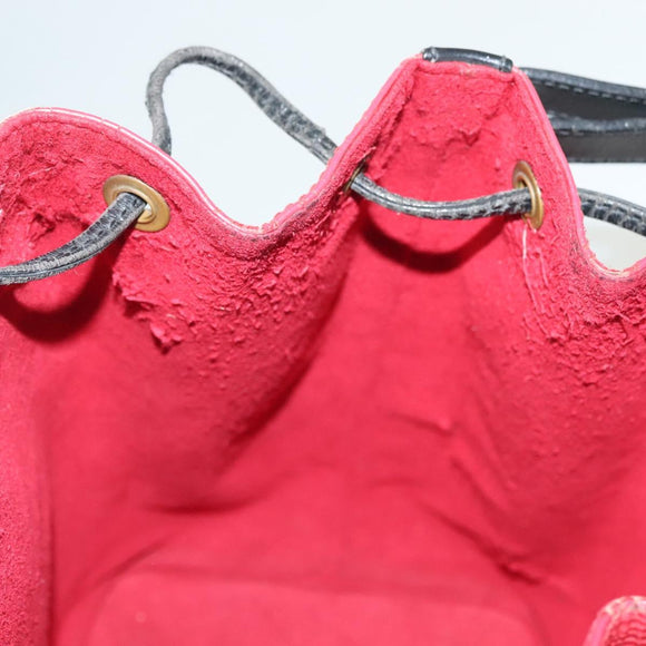 LOUIS VUITTON Epi Petit Noe Bag BiColor Black Red M44017 LV Auth 134840