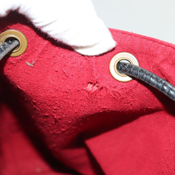 LOUIS VUITTON Epi Petit Noe Bag BiColor Black Red M44017 LV Auth 134840