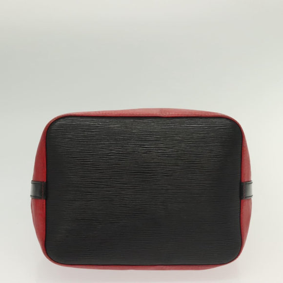 LOUIS VUITTON Epi Petit Noe Bag BiColor Black Red M44017 LV Auth 134840