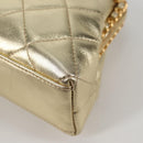 CHANEL Matelasse Chain Shoulder Bag Leather Gold CC Auth 134853M-15