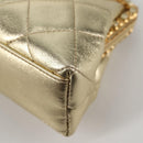 CHANEL Matelasse Chain Shoulder Bag Leather Gold CC Auth 134853M-17