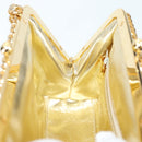 CHANEL Matelasse Chain Shoulder Bag Leather Gold CC Auth 134853M-21