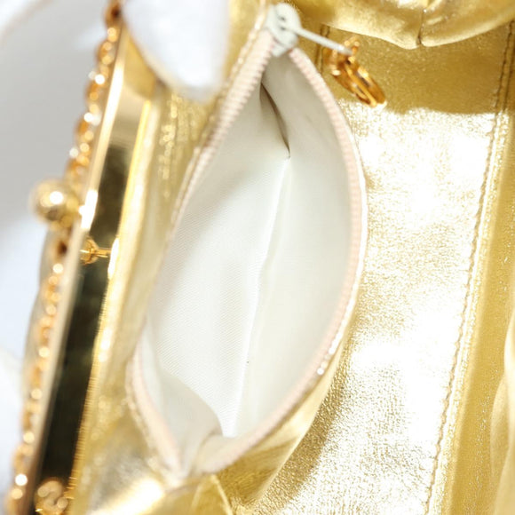 CHANEL Matelasse Chain Shoulder Bag Leather Gold CC Auth 134853SM