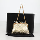 CHANEL Matelasse Chain Shoulder Bag Leather Gold CC Auth 134853M-12