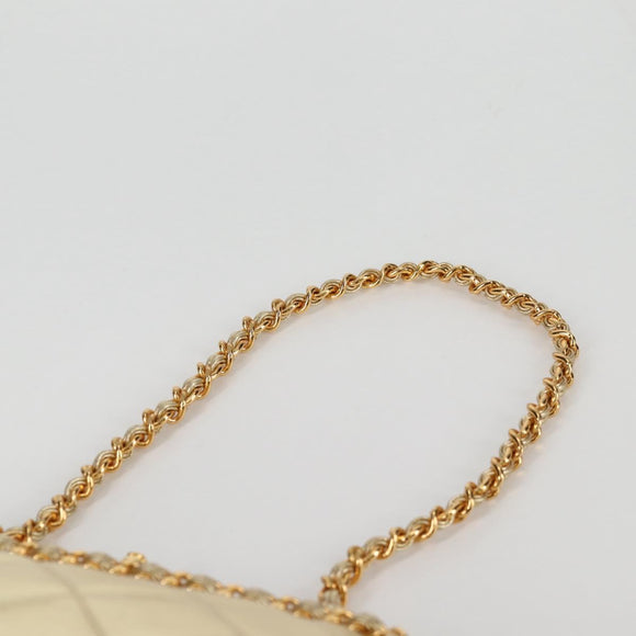 CHANEL Matelasse Chain Shoulder Bag Leather Gold CC Auth 134853M