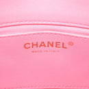 CHANEL Matelasse Chain Shoulder Bag Leather Pink Gold CC Auth 134854M-21