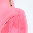 CHANEL Matelasse Chain Shoulder Bag Leather Pink Gold CC Auth 134854M-22