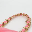 CHANEL Matelasse Chain Shoulder Bag Leather Pink Gold CC Auth 134854M-14