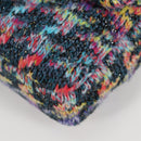 CHANEL Chain Shoulder Bag Tweed Blue Gold CC Auth 134856M-16