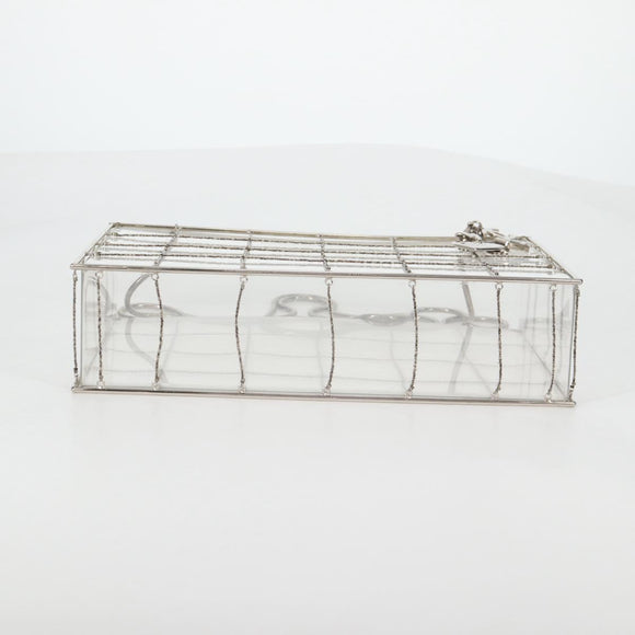 CHANEL Chain Tote Bag plastic Clear CC Auth 134859M