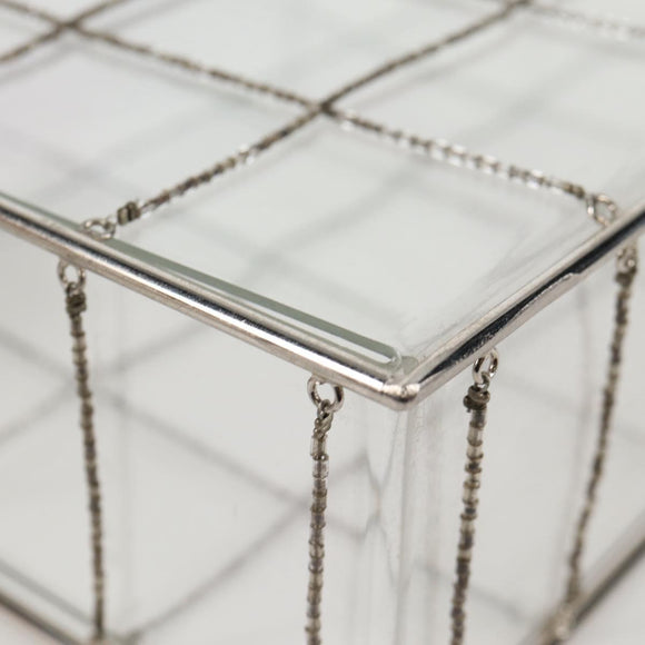 CHANEL Chain Tote Bag plastic Clear CC Auth 134859M