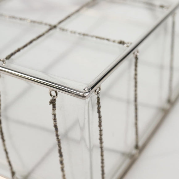 CHANEL Chain Tote Bag plastic Clear CC Auth 134859M