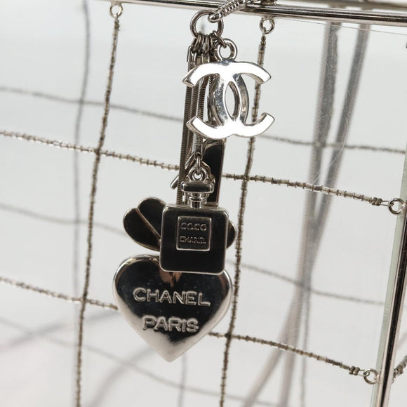 CHANEL Chain Tote Bag plastic Clear CC Auth 134859M