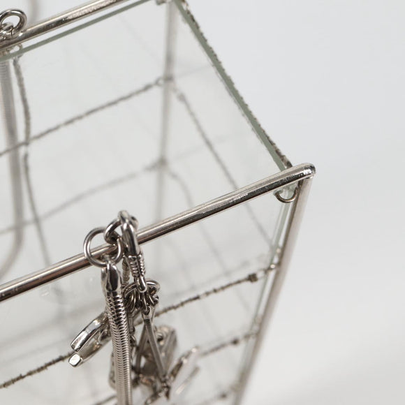 CHANEL Chain Tote Bag plastic Clear CC Auth 134859M