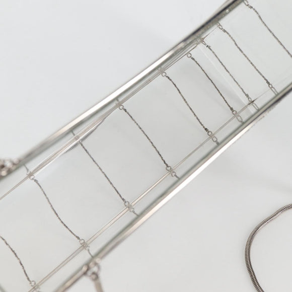 CHANEL Chain Tote Bag plastic Clear CC Auth 134859M