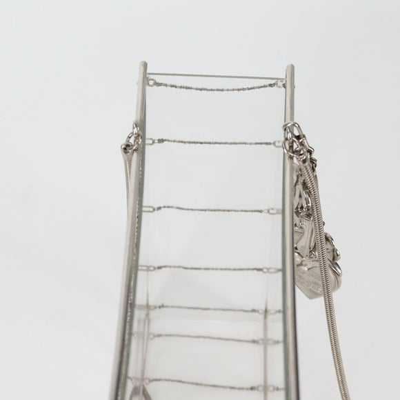 CHANEL Chain Tote Bag plastic Clear CC Auth 134859M