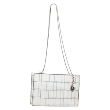 CHANEL Chain Tote Bag plastic Clear CC Auth 134859SM