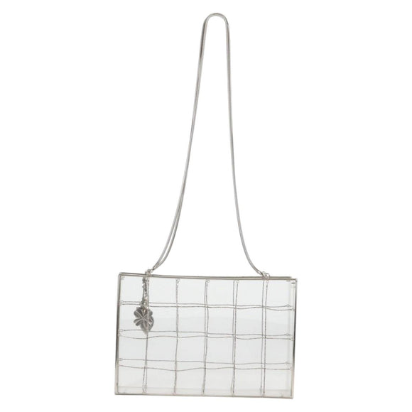 CHANEL Chain Tote Bag plastic Clear CC Auth 134859M