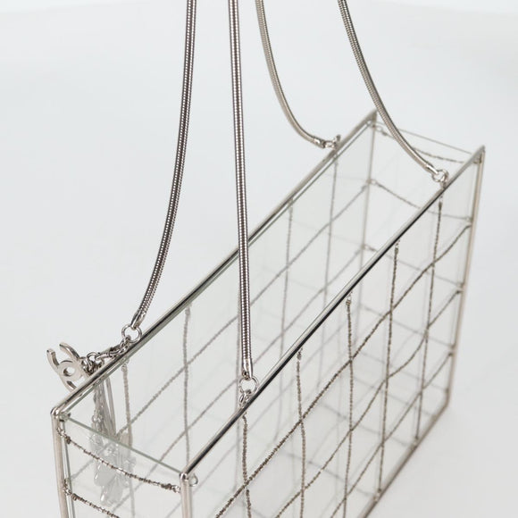 CHANEL Chain Tote Bag plastic Clear CC Auth 134859M