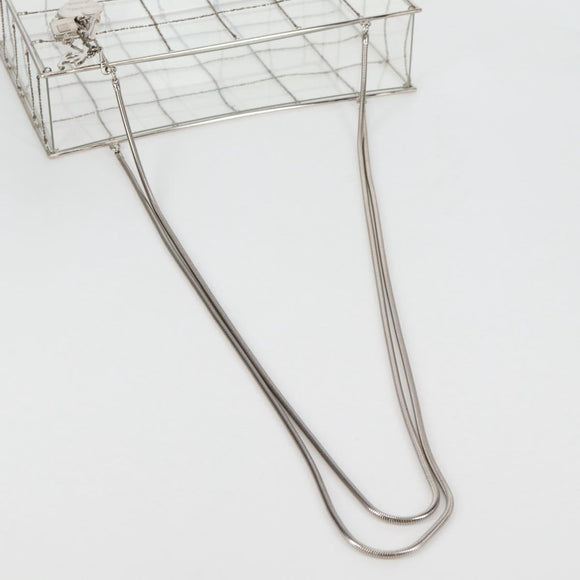 CHANEL Chain Tote Bag plastic Clear CC Auth 134859M